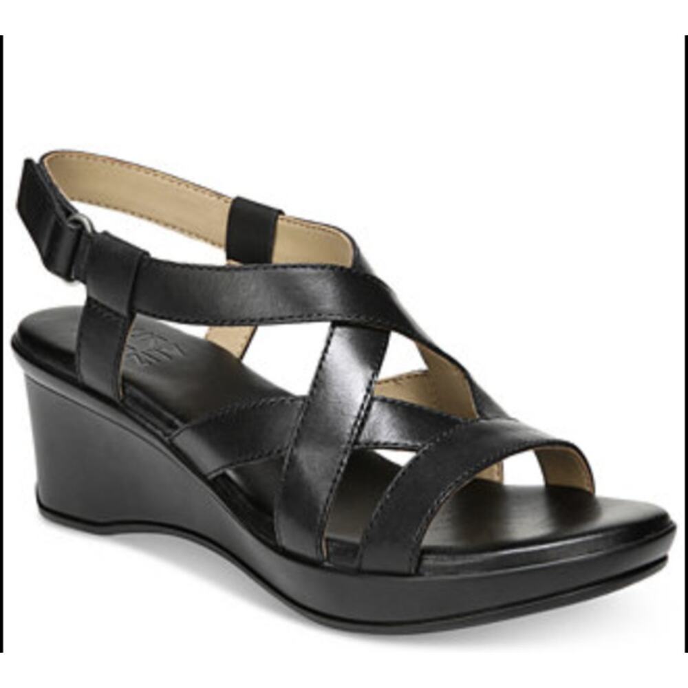 Women's Black Wedge Sandals